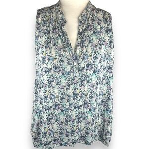 Aeropostale Floral Sleeveless Top Women's Size XL Cottage Coquette Boho Peasant